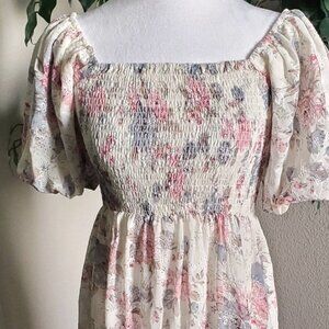 Floral Puff Sleeve Dress